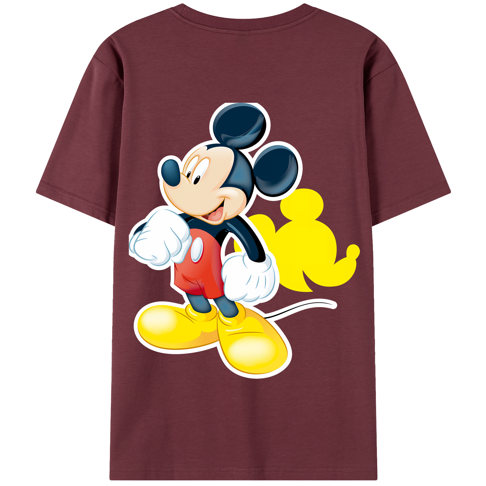 （画像用） ミッキーマウス Mickey Mouse 綿100％半袖Tシャツ（背面プリント）